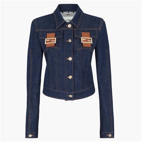 fendi womans jacket|fendi denim jacket.